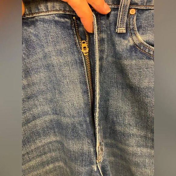 MOTHER Superior Denim High Waisted Rider Ankle Running with Scissors Blue 30 - Picture 8 of 8